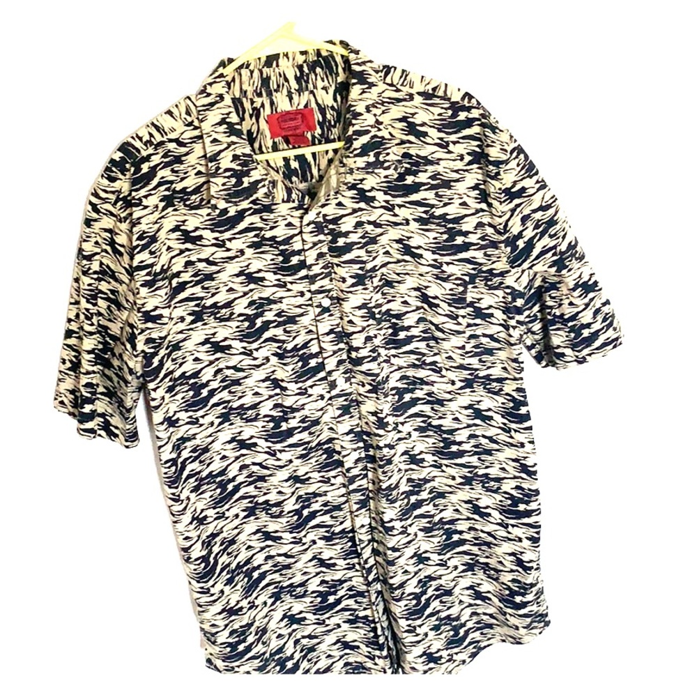 Camo button down shirt